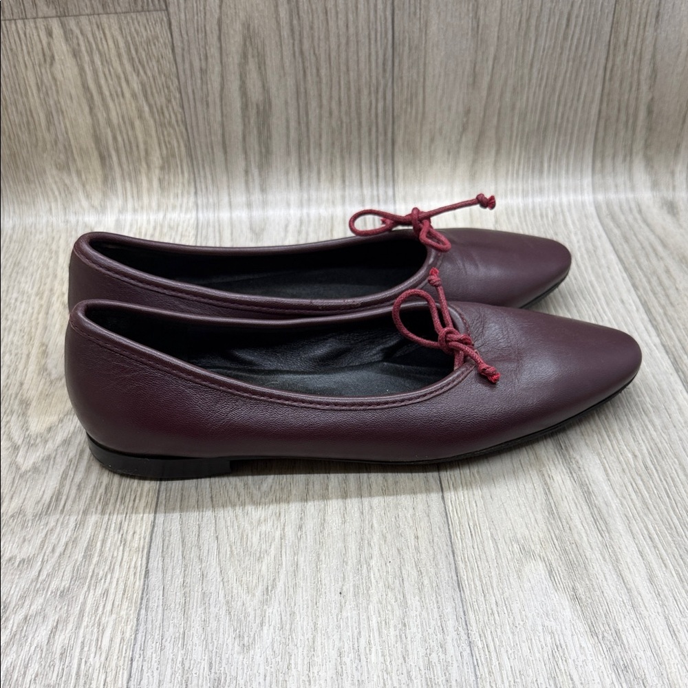 A. Soliani Maroon Ballet Flats Made In Italy - Picture 8 of 10
